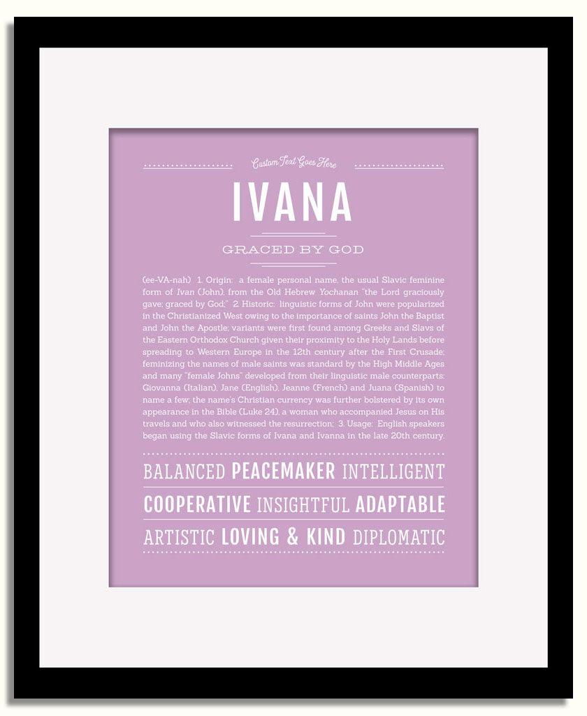 Frame Options | Lilac | Black Frame, Matted