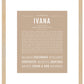 Ivana | Name Art Print