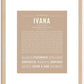 Ivana | Name Art Print