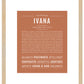 Ivana | Name Art Print