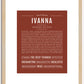 Ivanna | Name Art Print