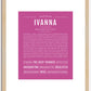 Ivanna | Name Art Print