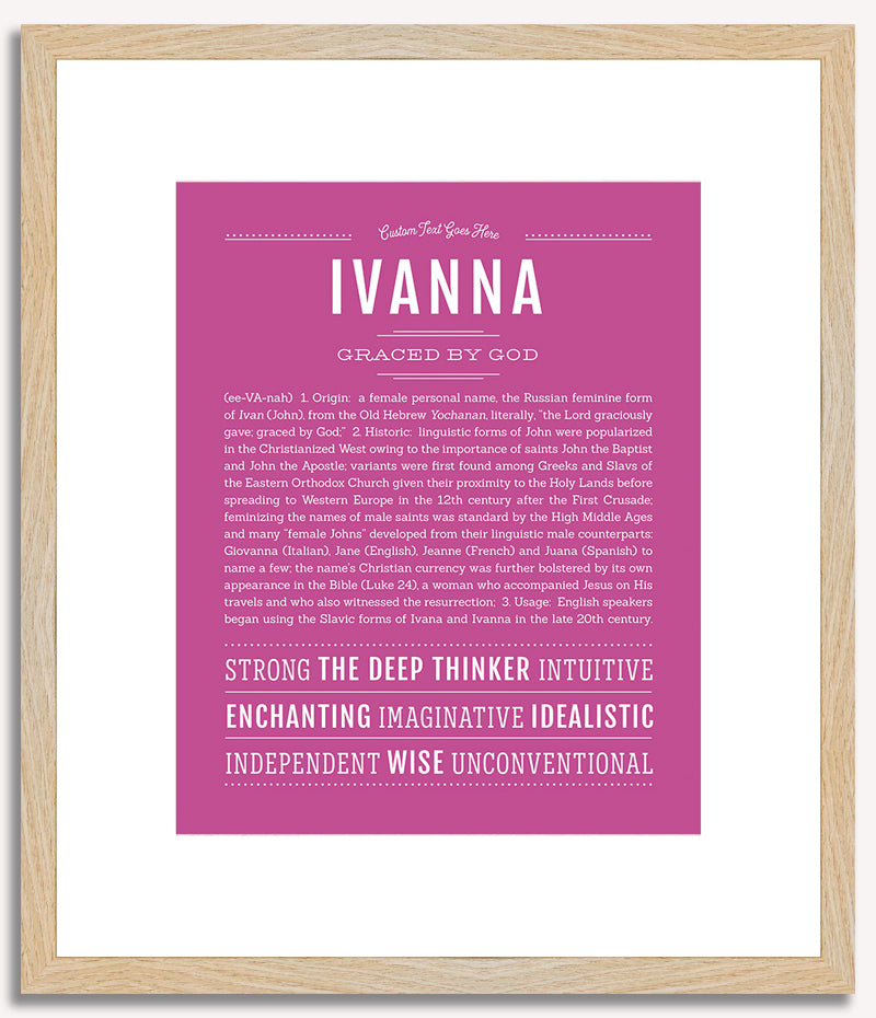 Ivanna | Name Art Print