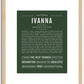 Ivanna | Name Art Print