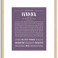 Ivanna | Name Art Print