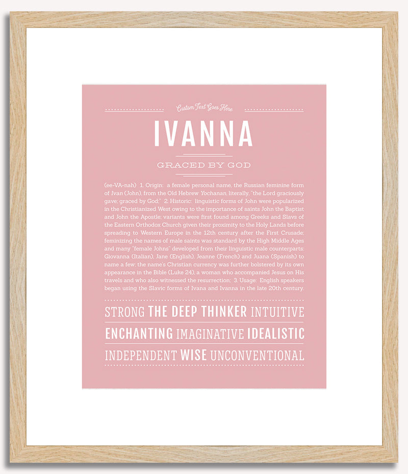 Ivanna | Name Art Print