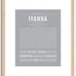 Ivanna | Name Art Print