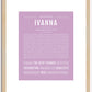 Ivanna | Name Art Print