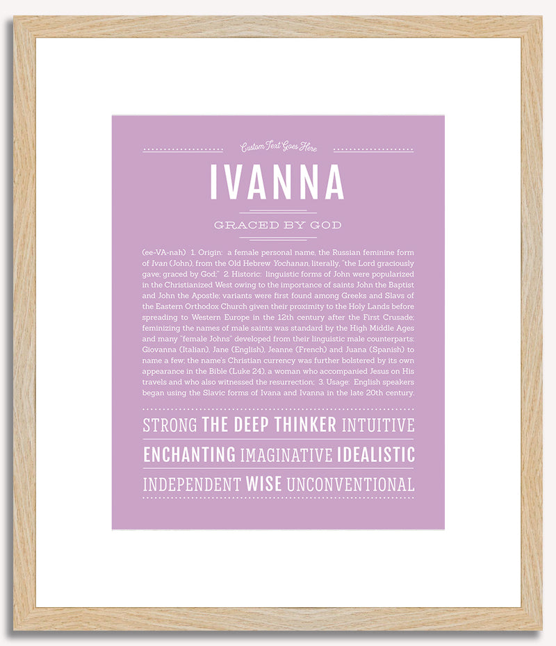 Ivanna | Name Art Print