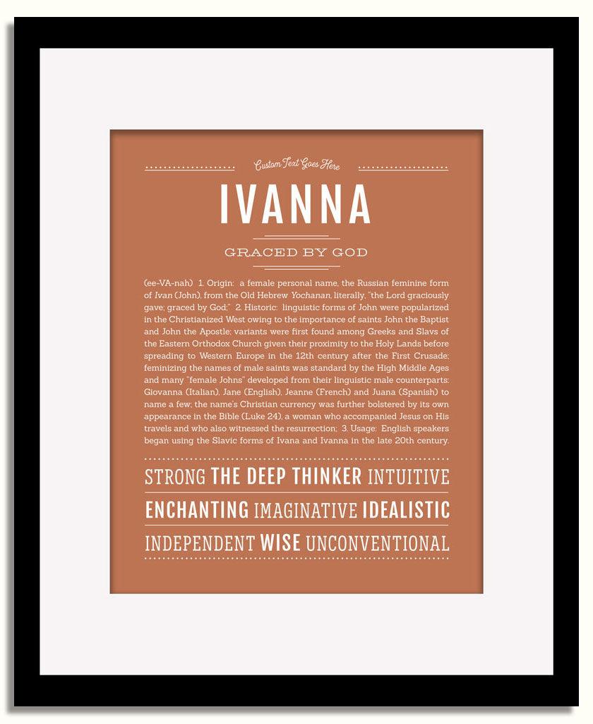 Frame Options | Terra Cotta | Black Frame, Matted