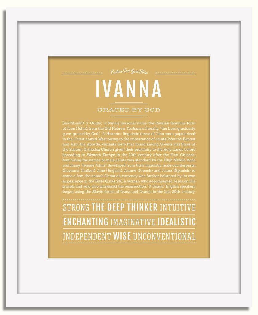 Frame Options | Matte Gold | White Frame, Matted