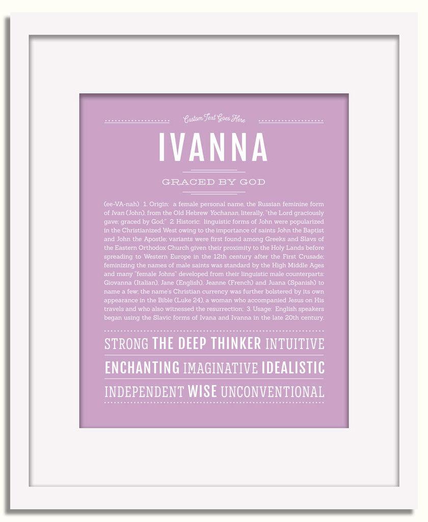 Frame Options | Lilac | White Frame, Matted