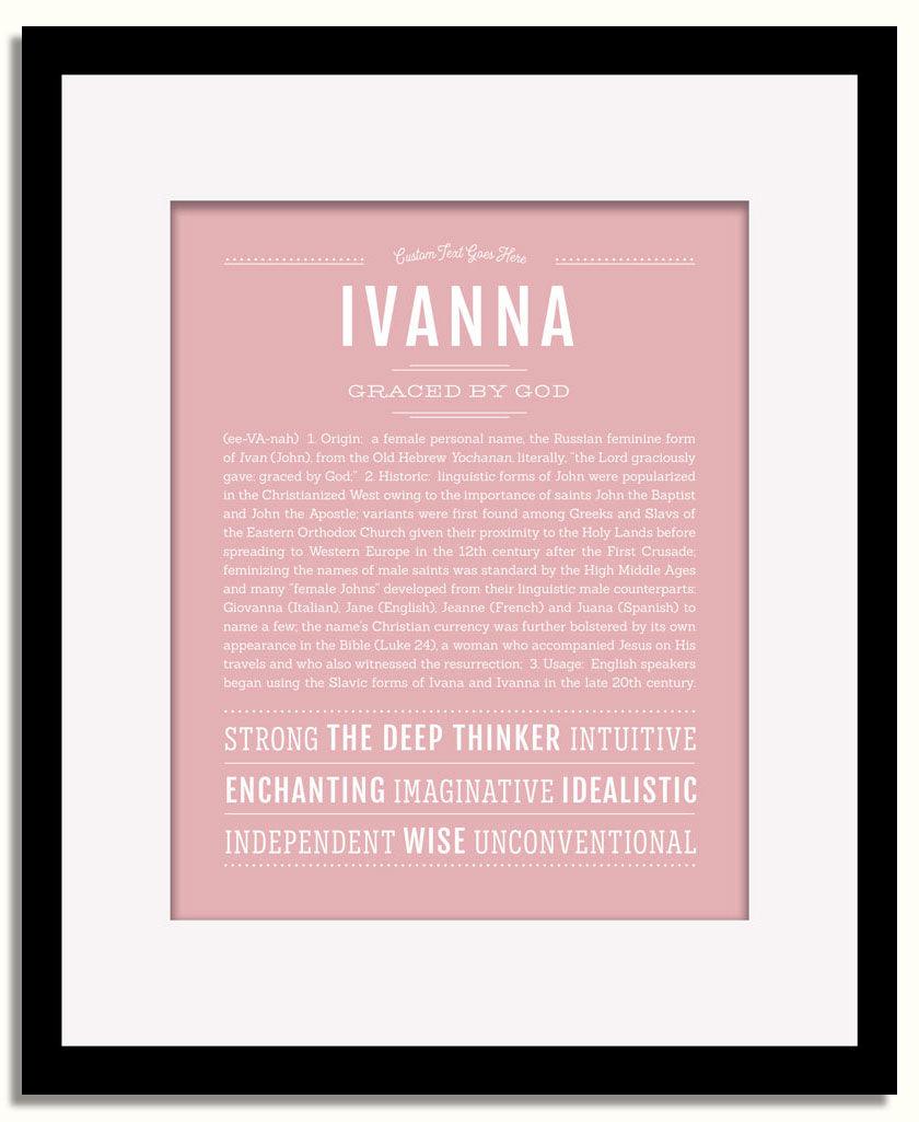 Frame Options | Dusty Rose | Black Frame, Matted