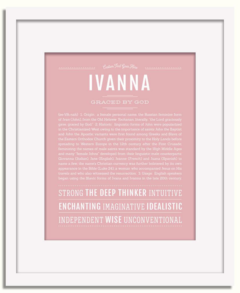 Frame Options | Dusty Rose | White Frame, Matted