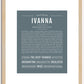 Ivanna | Name Art Print