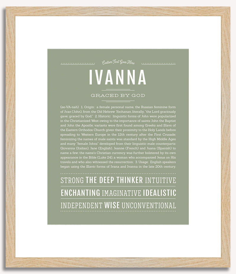 Ivanna | Name Art Print