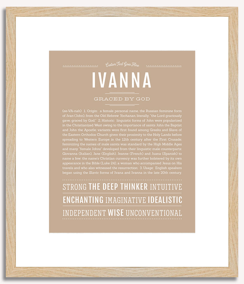 Ivanna | Name Art Print