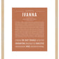 Ivanna | Name Art Print