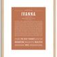 Ivanna | Name Art Print