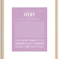 Ivery | Name Art Print