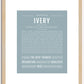 Ivery | Name Art Print