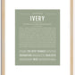 Ivery | Name Art Print