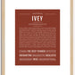 Ivey | Name Art Print