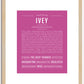 Ivey | Name Art Print