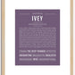 Ivey | Name Art Print