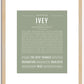 Ivey | Name Art Print