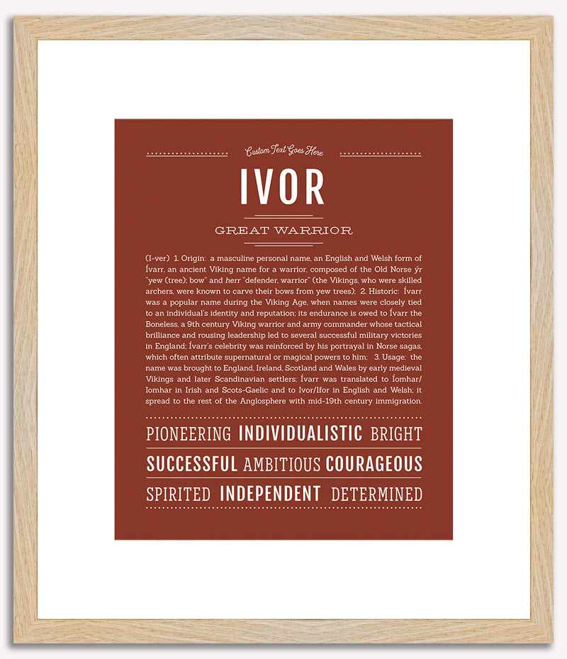 Ivor | Name Art Print