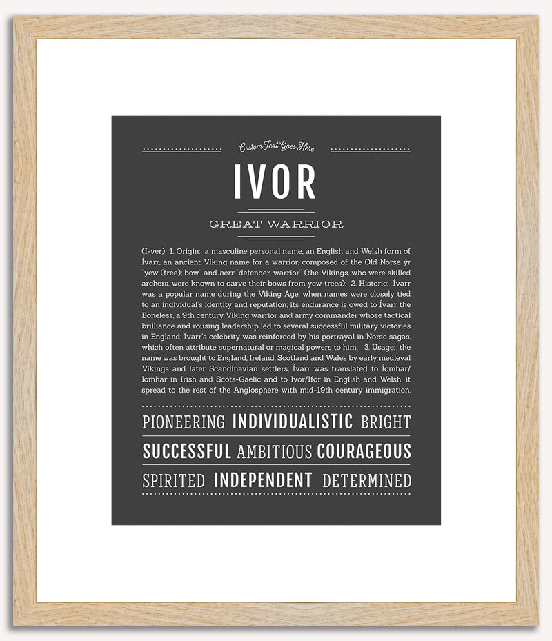 Ivor | Name Art Print