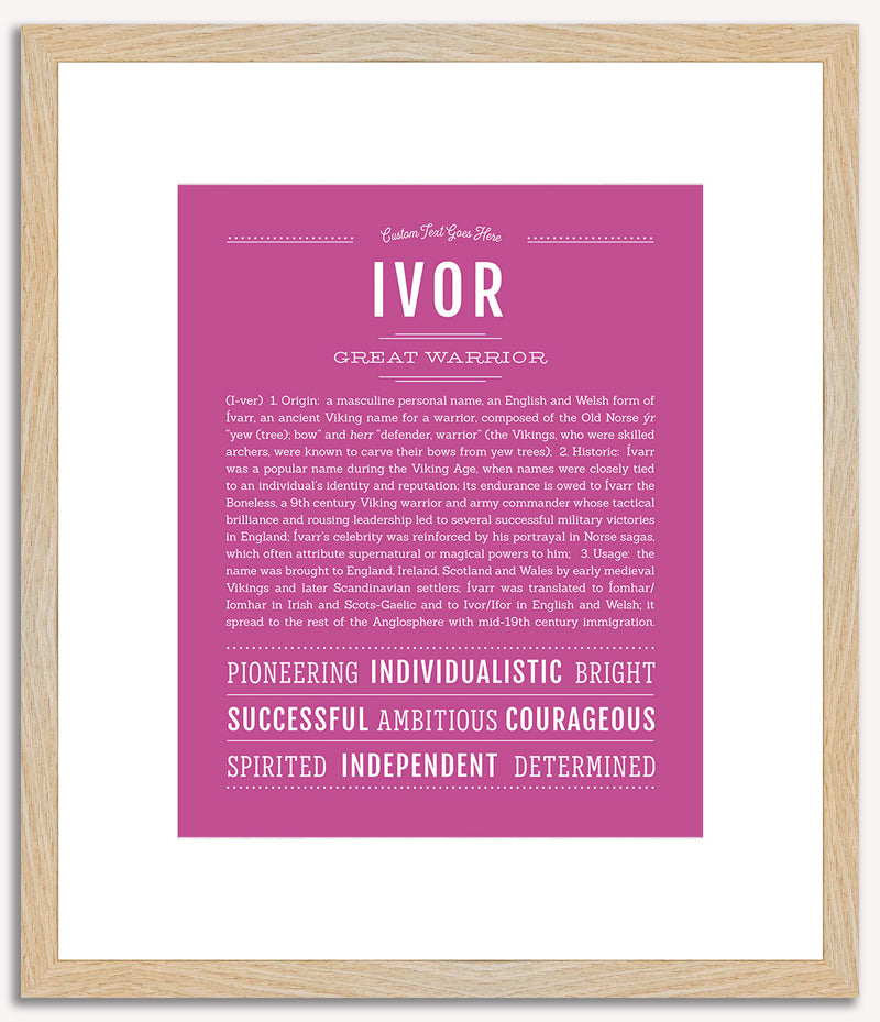 Ivor | Name Art Print