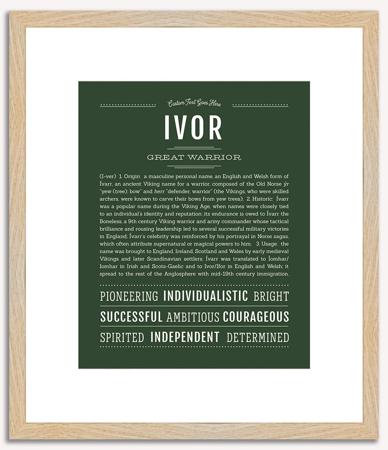 Ivor | Name Art Print