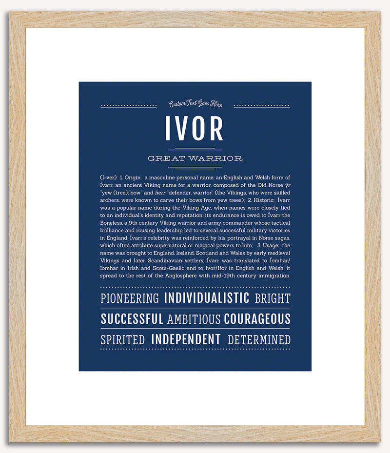 Ivor | Name Art Print