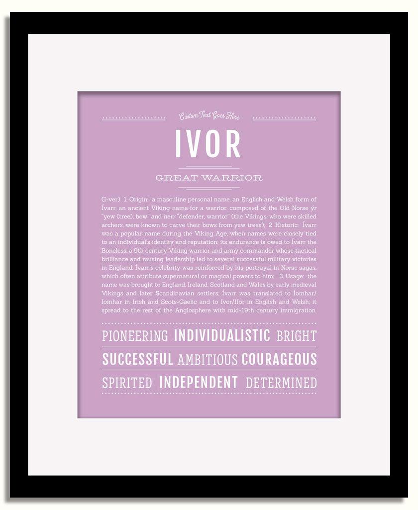 Frame Options | Lilac | Black Frame, Matted