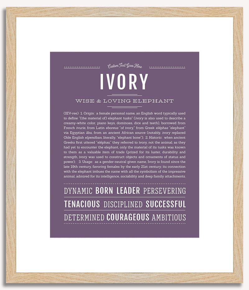 Ivory | Name Art Print