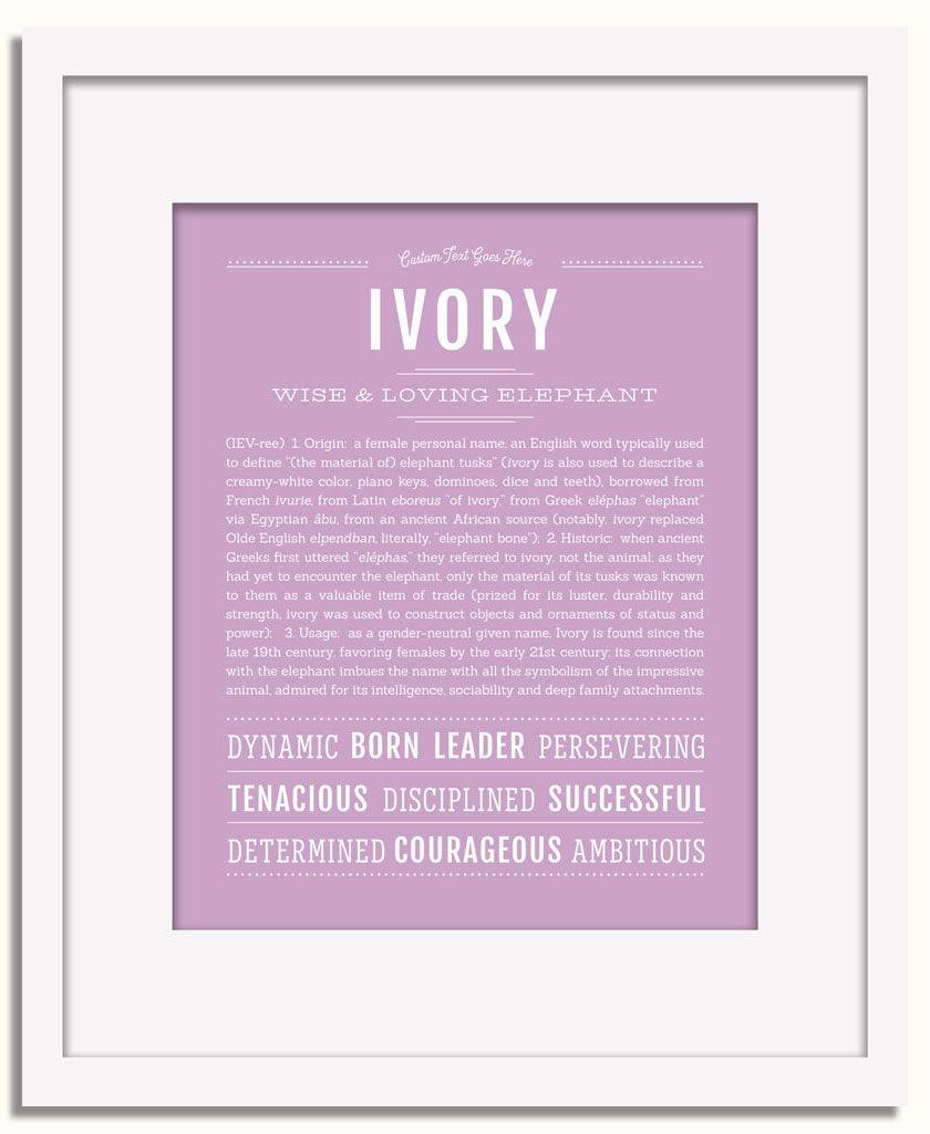 Frame Options | Lilac | White Frame, Matted