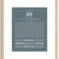 Ivy | Name Art Print