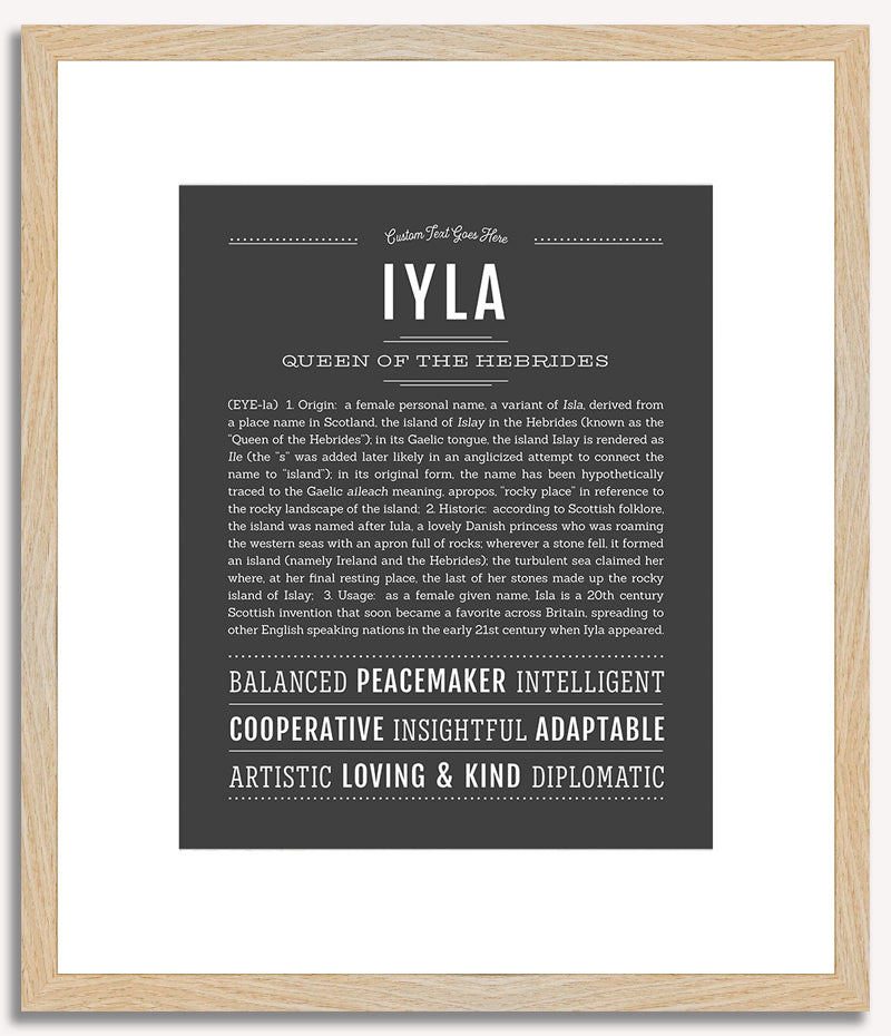 Iyla | Name Art Print