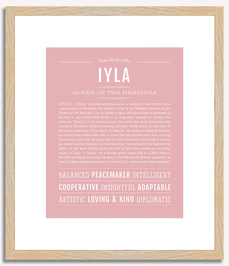 Iyla | Name Art Print