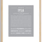 Iyla | Name Art Print