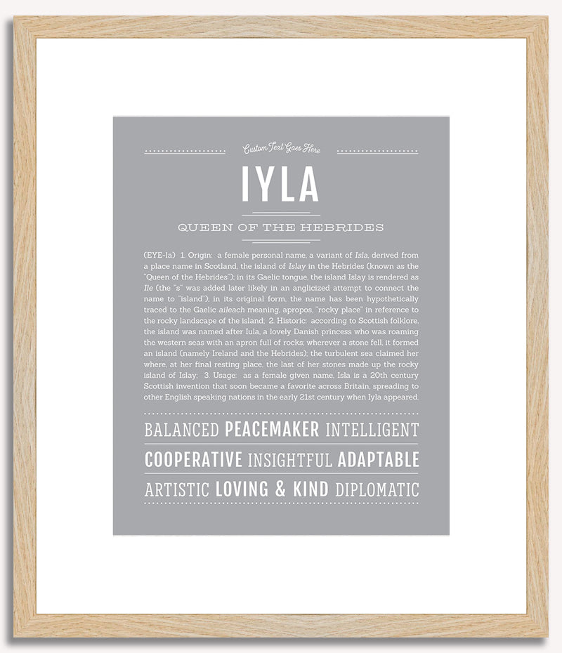 Iyla | Name Art Print