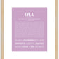 Iyla | Name Art Print