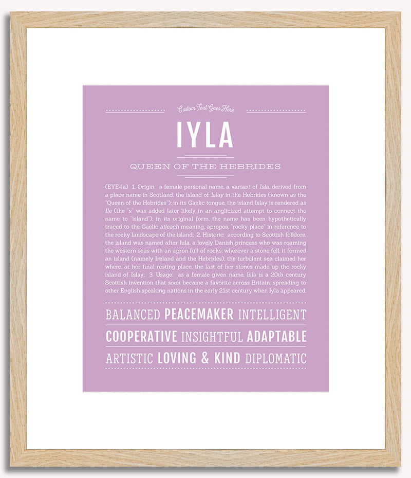 Iyla | Name Art Print