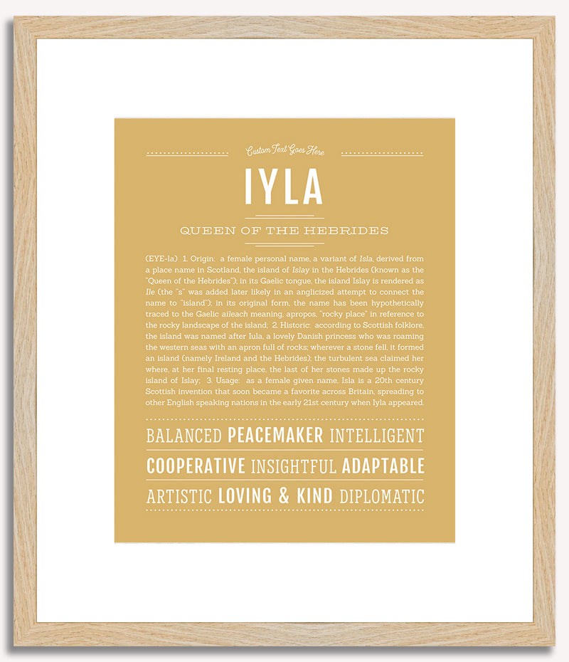 Iyla | Name Art Print