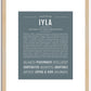 Iyla | Name Art Print