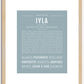 Iyla | Name Art Print