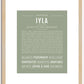 Iyla | Name Art Print