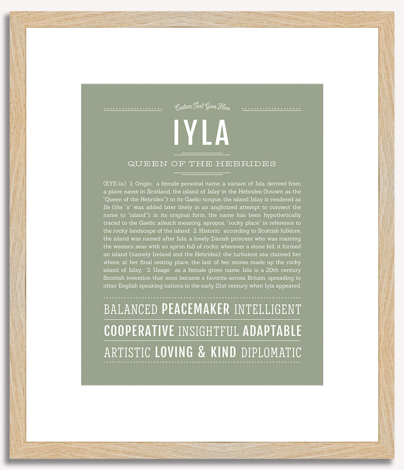 Iyla | Name Art Print